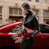 The Red Theory Bouquet with Roses